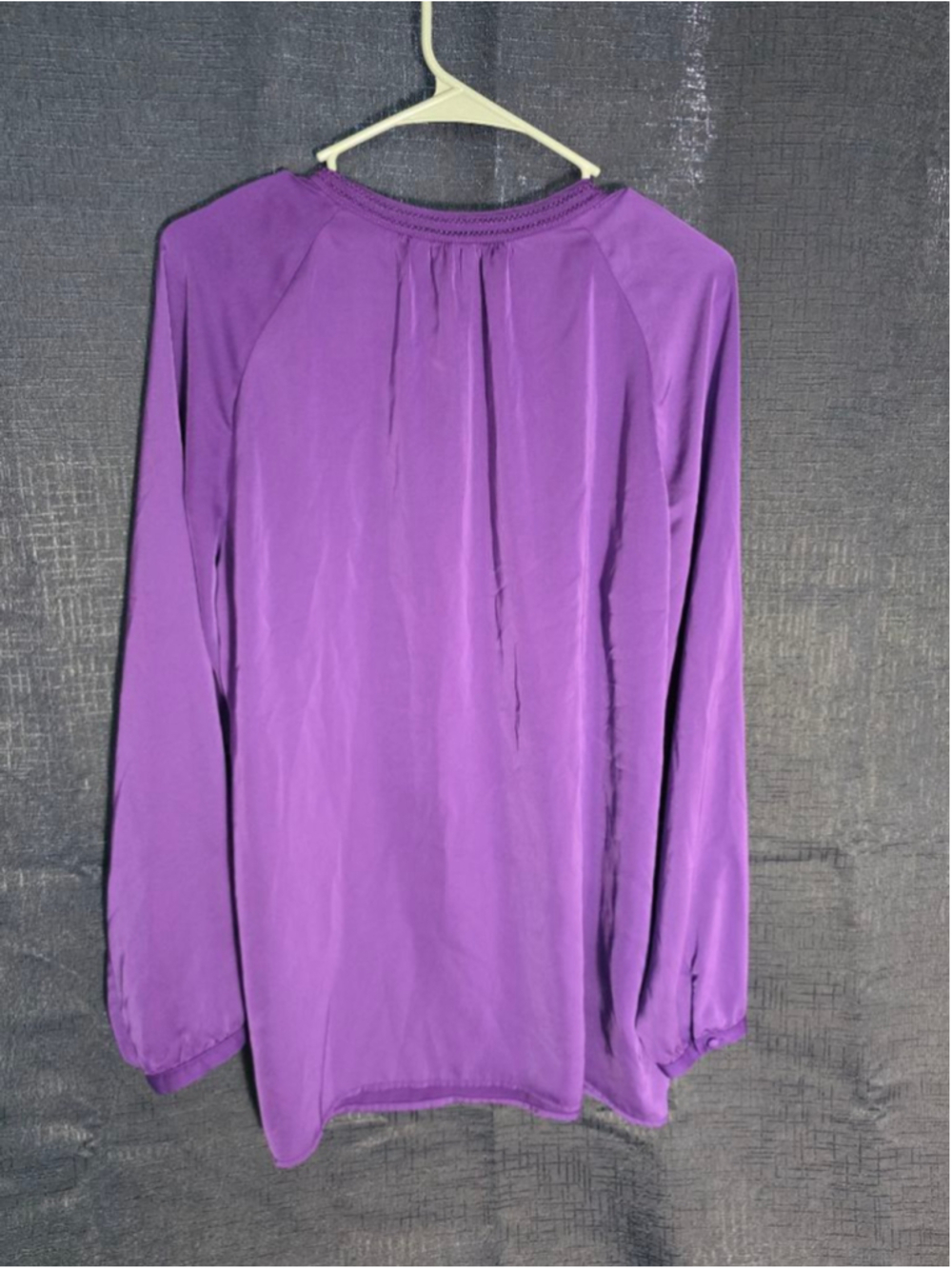 Women's Lauren Ralph Lauren Purple Blouse XL Fancy Lace Details - Picture 4 of 6